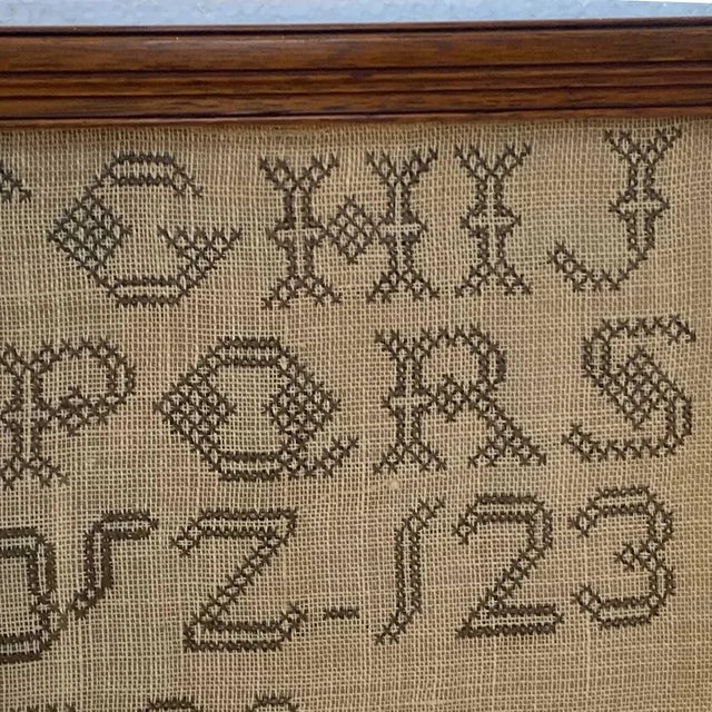 American Schoolgirl Silk Thread Needlework Sampler For Sale In Denver - Image 6 of 16