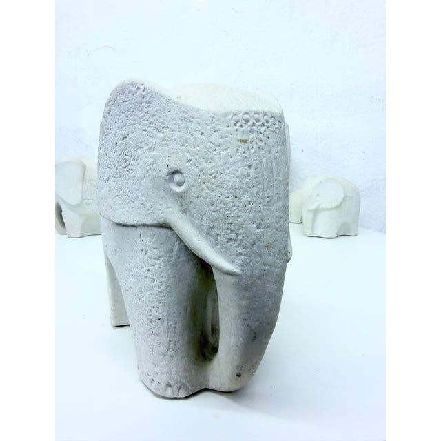 Cast Stone Elephants from Marbell, Belgium, 1960s, Set of 5 For Sale - Image 16 of 18
