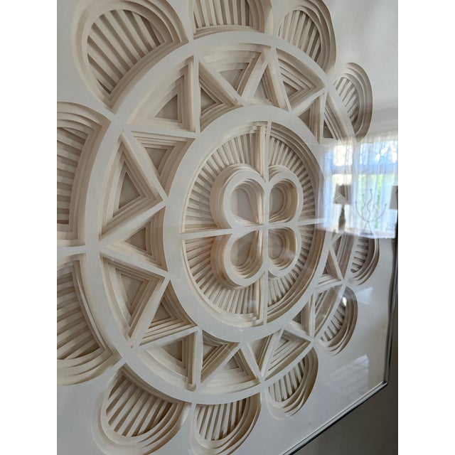 Metal 1970s Nancy Miller Hand-Cut Layered Paper Geometric Wall Art For Sale - Image 7 of 14