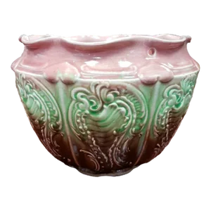 Circa 1938 Napco National Potteries Corporation Majolica Jardiniere, Made in Ohio