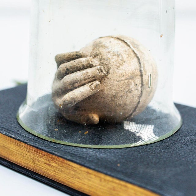 Sculptural Artwork with Book and Mysterious Hand, 1990s For Sale - Image 6 of 13