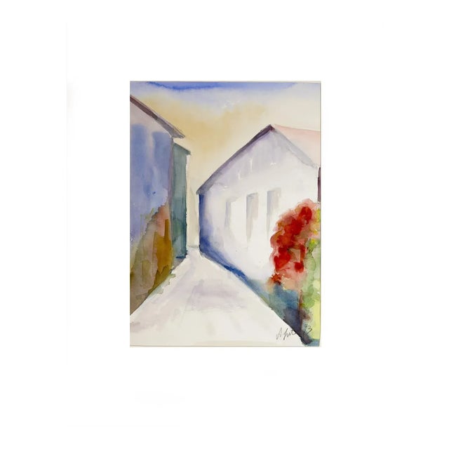 Narrow Alley - Original Watercolor by Armin Guther - 1993 1993 For Sale