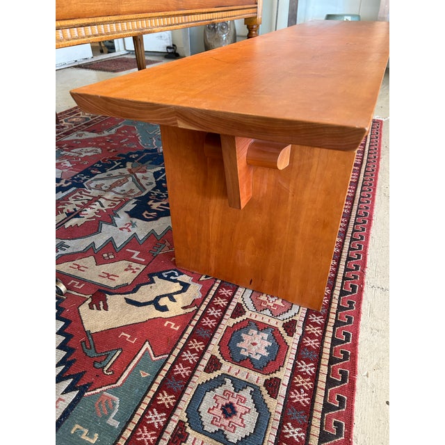 Hand Crafted Cherry Bench by Maine Master Woodworker For Sale In Philadelphia - Image 6 of 15