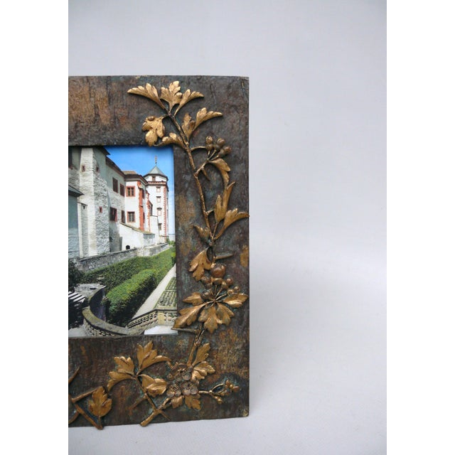 Art Nouveau Bronze Picture Frame by M. Paris, 1890s For Sale - Image 14 of 18