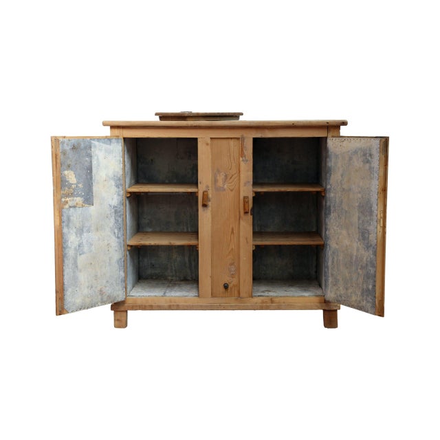 Antique Fir Icebox, 1920s For Sale - Image 3 of 6