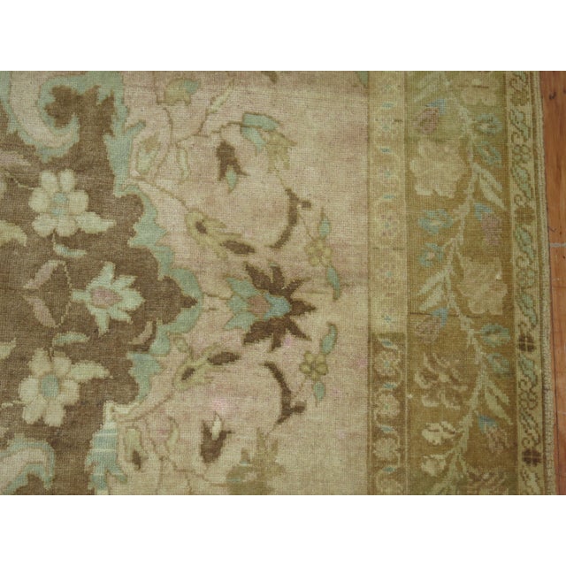 Vintage Zabihi Collection Soft Pink Turkish Room Size Rug - 7'11" x 12'1" For Sale - Image 4 of 8
