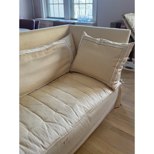 Textile John Saladino "Summer Sofa" High-Back Slipcovered Knole Sofa For Sale - Image 7 of 8