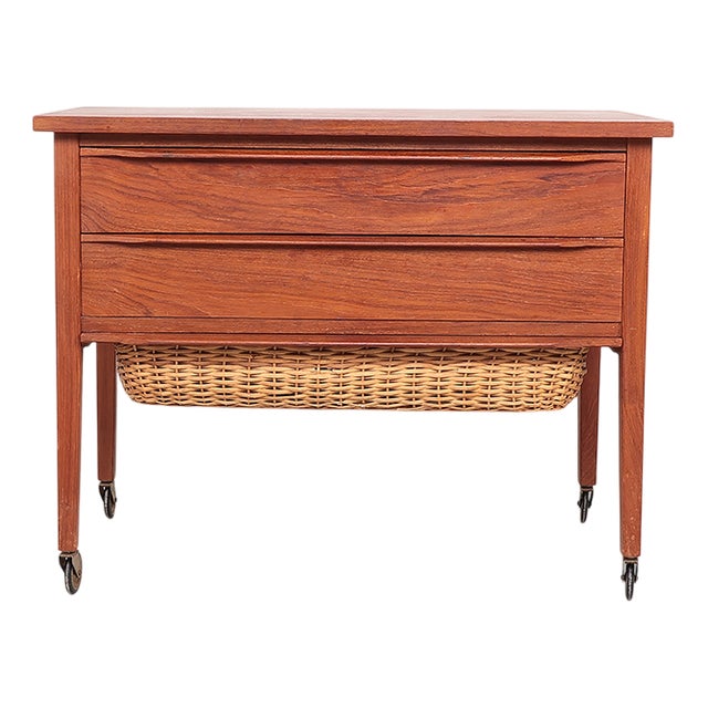 Vintage Danish Sewing Table, 1960s For Sale