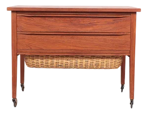 Vintage Danish Sewing Table, 1960s