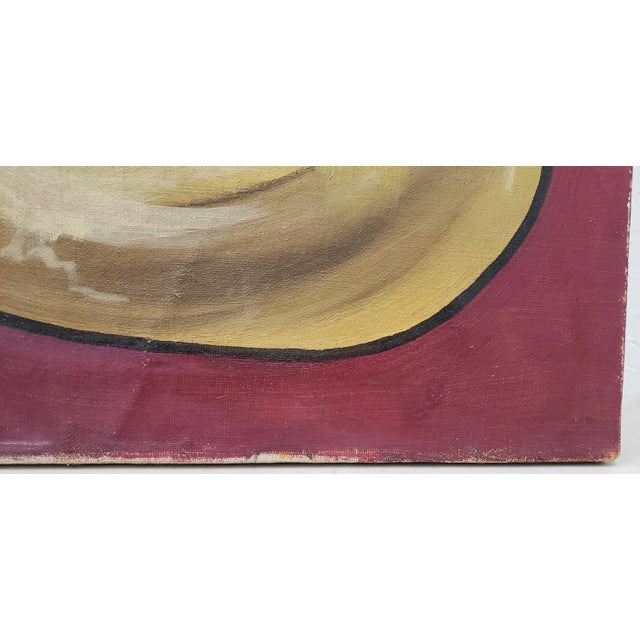 Surreal Still Life Oil Painting by j.c. Parker, Paris 1948 For Sale - Image 4 of 9