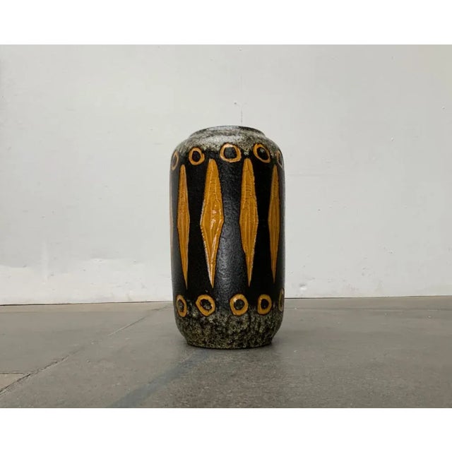 Mid-Century Brutalist West German Pottery WGP Floor Vase from Scheurich, 1960s For Sale - Image 13 of 13