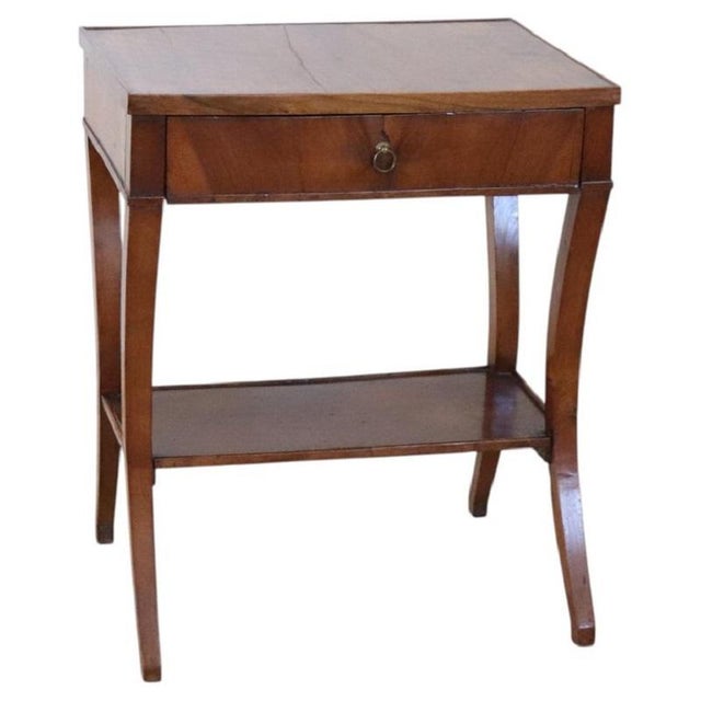 Antique Walnut Side Table with One Drawer, 1800s For Sale - Image 11 of 11