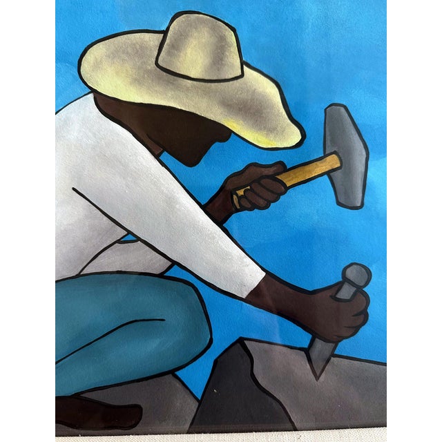 Framed Tempera on Paper Picapedrero Signed Diego Rivera with Paperwork For Sale - Image 9 of 12