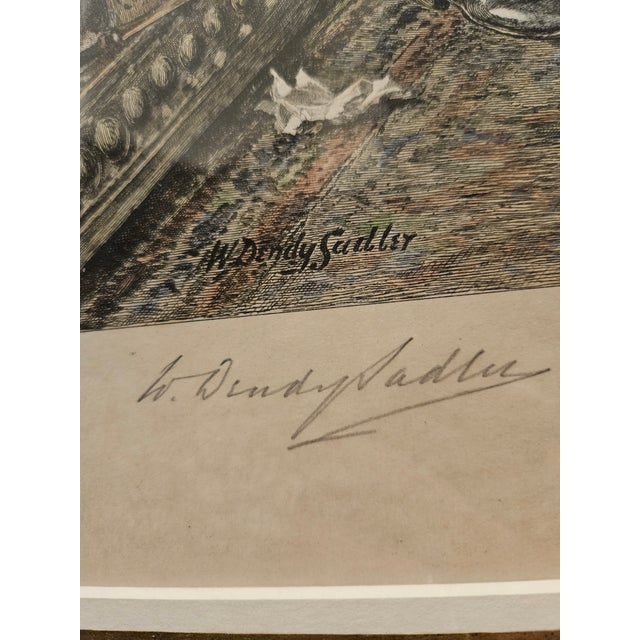 Victorian Signed Victorian Remarque Etching by Sadler & Dobie For Sale - Image 3 of 7