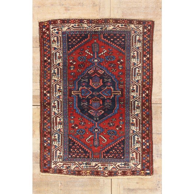 Antique Persian Malayer Rug, 03'04 X 04'08 For Sale - Image 10 of 10