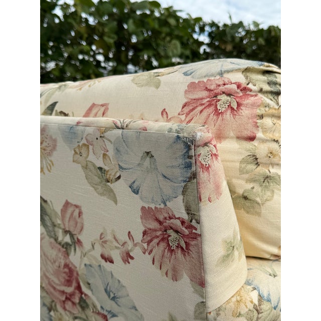 Pair of Thomasville Floral Overstuffed Lounge Chairs For Sale - Image 12 of 12