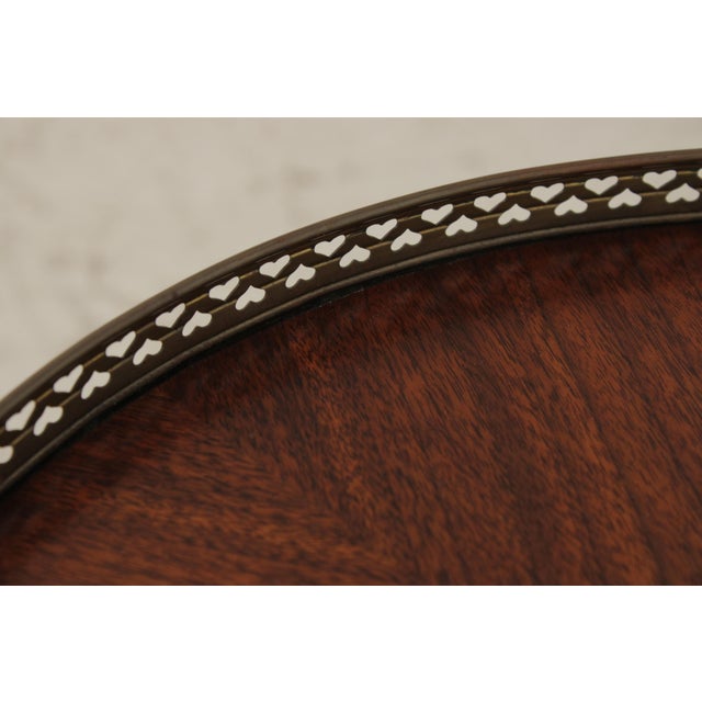 Wood Baker Oval Mahogany 2 Tier Occasional Table For Sale - Image 7 of 14