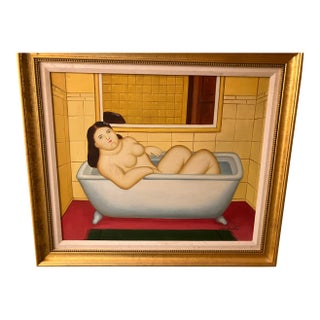 Woman in Bathtub After Botero For Sale