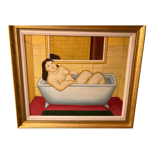 Woman in Bathtub After Botero For Sale