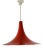 Mid-Century Danish Red Semi Pendant Light, 1960s For Sale