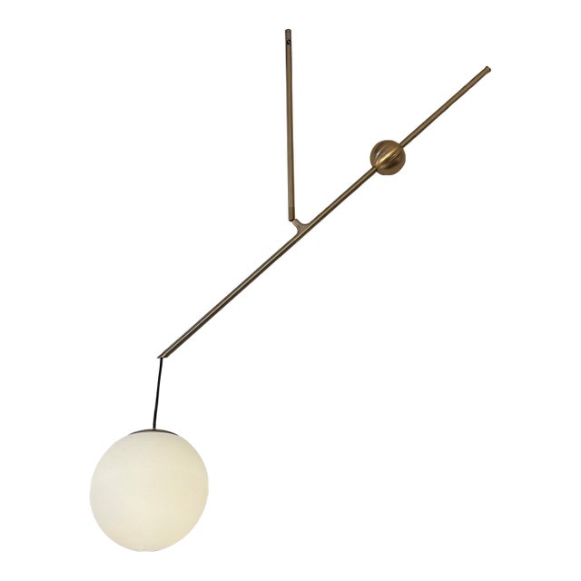 Luceplan for Calligaris Malamata Globe Pendant, Brass For Sale