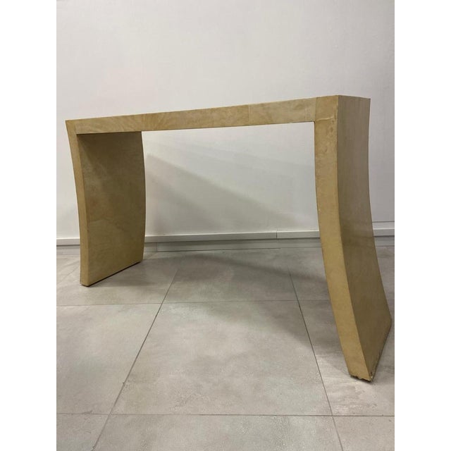 Art Deco Parchment Console Table, 1940s For Sale - Image 3 of 9