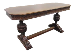 Jacobean Carved Walnut Console/Sofa Table