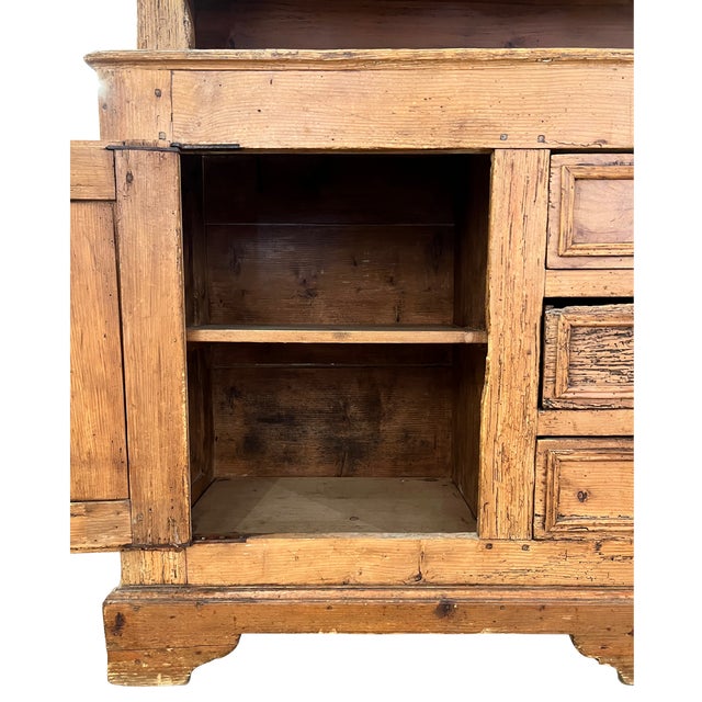 Wood 19th Century Irish Pine Bookcase Cabinet or Hutch For Sale - Image 7 of 14