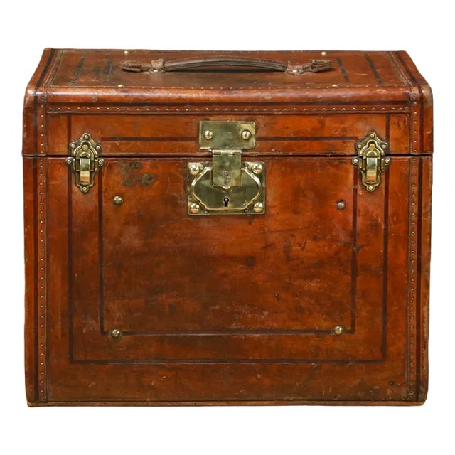 Leather Hat Trunk, 1920s For Sale