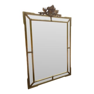Carver’s Guild Regina Gold Hand Carved Mirror For Sale