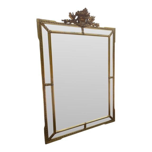 Carver’s Guild Regina Gold Hand Carved Mirror For Sale