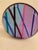 Pair of Lucite Sculptural Circles in the style of Charles Hollis Jones. Nice colors of purples and blues. Spheres are...