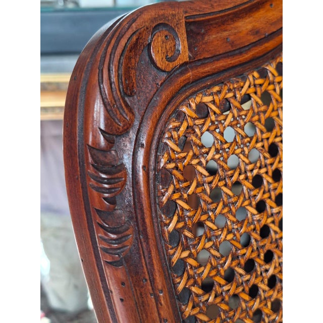 Baroque-Style Armchairs with Hand-Woven Vienna Straw Backrests, Italy, 1960s, Set of 2 For Sale - Image 14 of 16