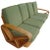 Green Paul Frankl Rattan & Bamboo Six Strand Pretzel Arm Sofa For Sale - Image 8 of 8