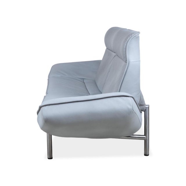 DS-450 Two-Seater Leather Blue Manual Function Sofa from de Sede For Sale - Image 17 of 18