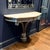 1950s English Hollywood Regency Demilune Marble Top Console For Sale - Image 5 of 8