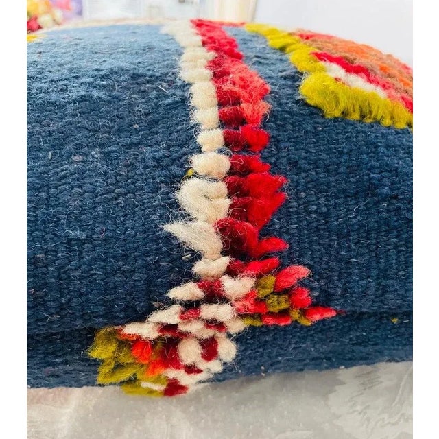 Tribal Wool Vintage Kilim Cushion or Pillow, a Pair For Sale - Image 10 of 11