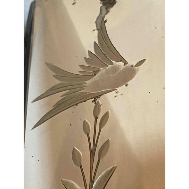Art Deco 1930s Acid Etched Mirror Push Plates - a Pair For Sale - Image 3 of 5