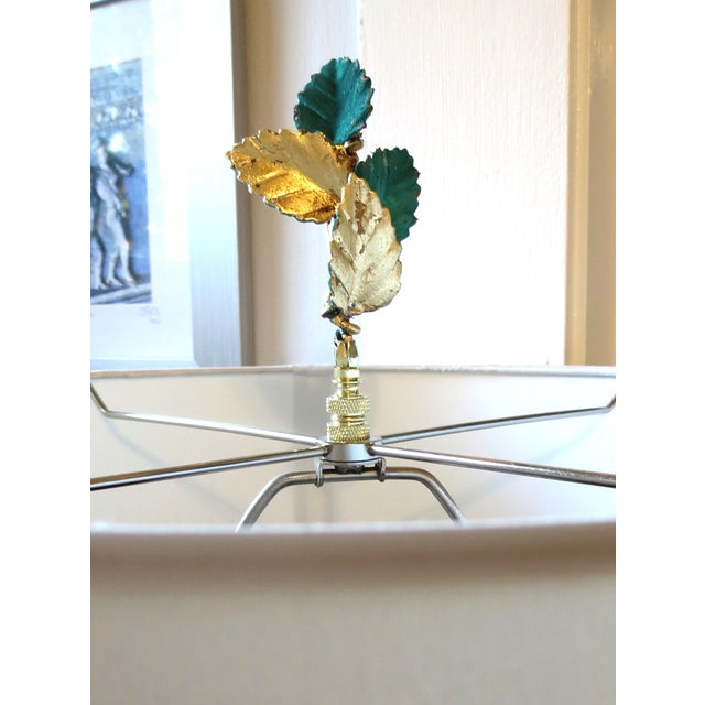 Width: 2.5 inches Height: 5.5 inches Truly gorgeous one of a kind pair of Vintage Italian Gold Leaf Tole Finials....