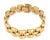 Contemporary Mid 20th Century Three Row 14k Yellow Gold Bar Link Bracelet For Sale - Image 3 of 8