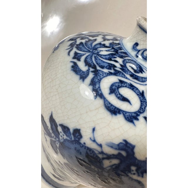 Vintage Japanese Satsuma Vase – 13" Hand-Painted Immortals – Raised Moriage Gold Detail – Meiji Style For Sale - Image 4 of 12