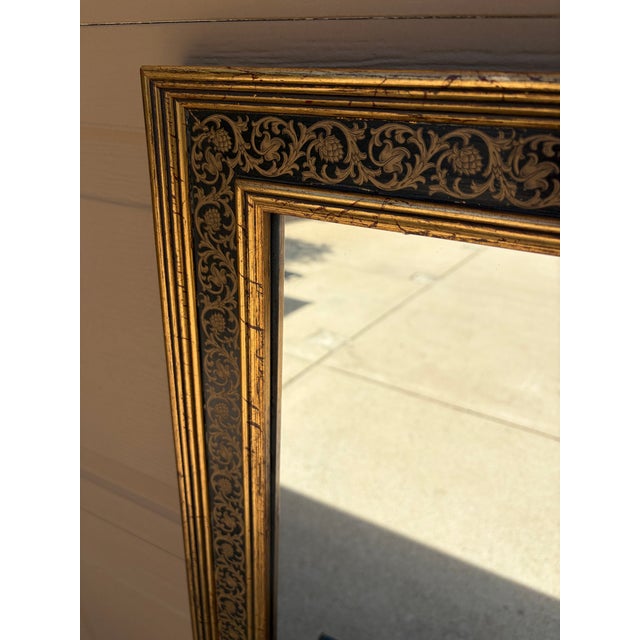 Labarge Regency Painted Giltwood Mirror With Scrolling Vines For Sale - Image 4 of 13