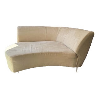 Curved Cream Lounge Settee, 1990s For Sale
