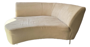 Curved Cream Lounge Settee, 1990s