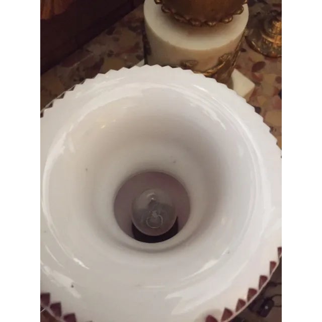 20th C. French Ruby and Opaline Bronze Lamps For Sale In Los Angeles - Image 6 of 9