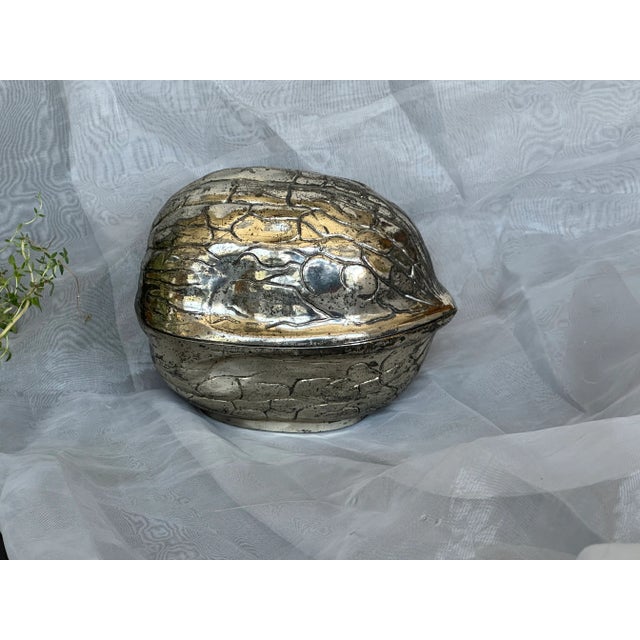 Silver Walnut Shape Trinket Box For Sale In New York - Image 6 of 12