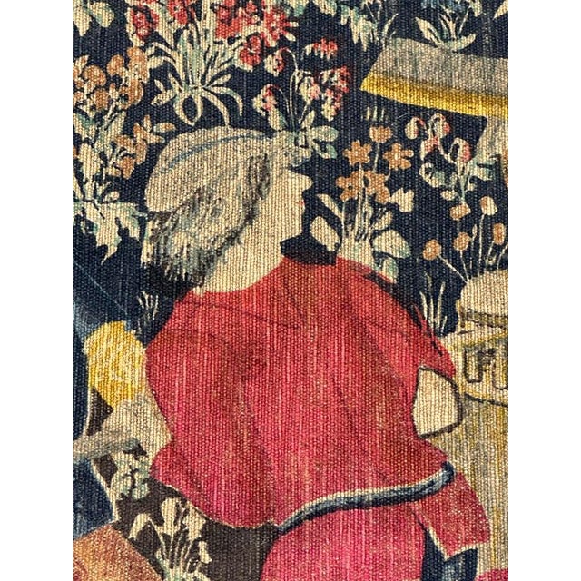 Vintage French Screen Printed Tapestry, 1970s For Sale - Image 6 of 18