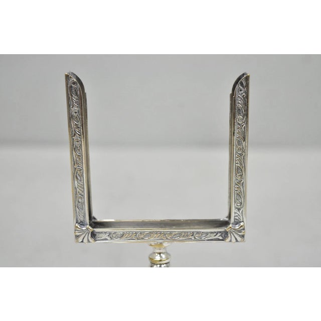 Victorian Vintage Charles S Beller Silver Plated Cigarette Holder Picture Frame W "B" Mono For Sale - Image 3 of 11