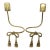 Pair of Vintage Brass Tassel Design Curtain Tieback Brackets For Sale