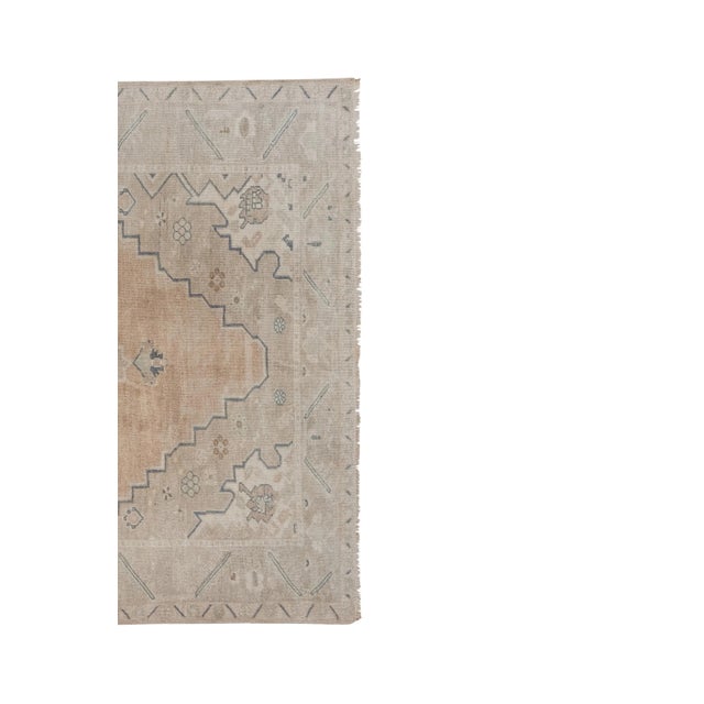 Mid-Century Modern Turkish Pink Oushak Wool Rug For Sale - Image 3 of 12